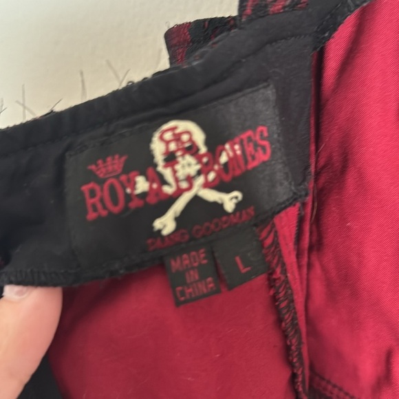 Royal Bones Black and Red High Low Corset Top Dress Size Large Goth Vampire - Picture 3 of 8